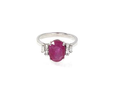 Ring mit unbehandeltem Rubin ca. 4,55 ct - Jewellery