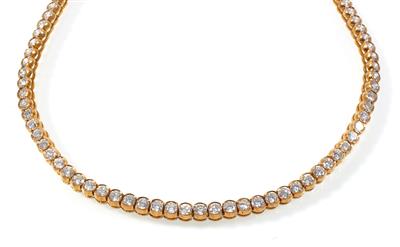 Brillantcollier zus. ca. 13 ct - Klenoty