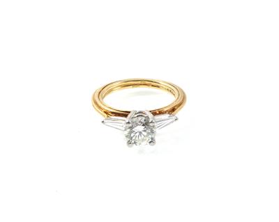 Diamant Damenring zus. ca. 1,35 ct - Exklusive Diamanten und Farbsteine