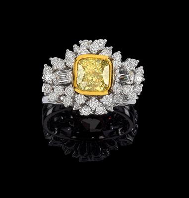 Fancy Intense Yellow Natural Color Diamantring ca. 2,51 ct - Jewellery