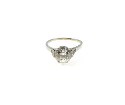 Altschliffbrillantring zus. ca. 3,30 ct - Exklusive Diamanten und Farbsteine