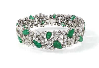 Diamant Smaragdarmband - Exklusive Diamanten und Farbsteine