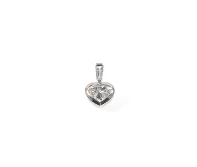 Diamantanhänger zus. ca.0,88 ct - Exklusive Diamanten und Farbsteine