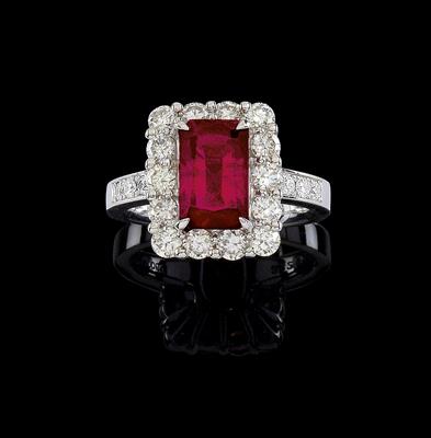 Ring mit Burma Rubin 3,22 ct - Gioielli