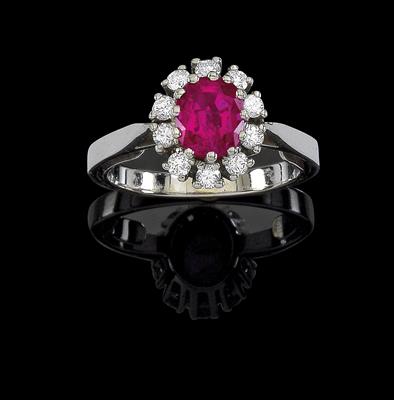 Ring mit unbehandeltem Rubin ca. 1,40 ct - Gioielli