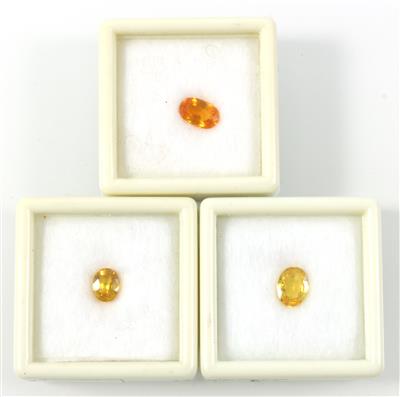 3 lose gelbe Saphire 1,69 ct,1,92 ct, 1,64 ct - Jewellery