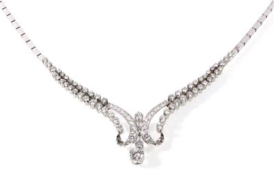 Brillantcollier zus. ca.5,70 ct - Exklusive Diamanten und Farbsteine