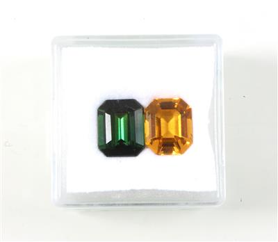 Turmalin 2,60 ct, gelber Beryll 2,30 ct - Klenoty