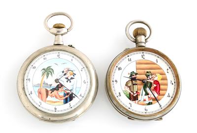 Zwei erotische Taschenuhren - Uhren