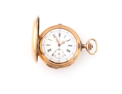 Taschenuhr mit Viertelstundenrepetition und Chronograph - Uhren und Herrenaccessoires