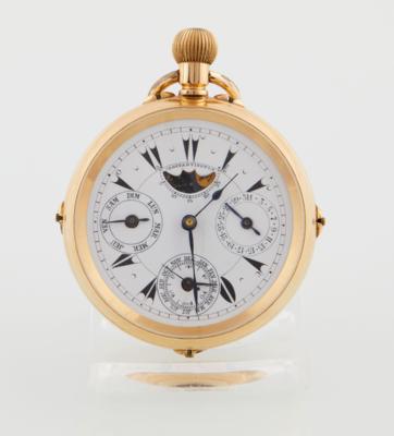 Pocket watch for the Ottoman market with calendar, moon phase and 7 world time clocks - Hodinky a pánské doplňky