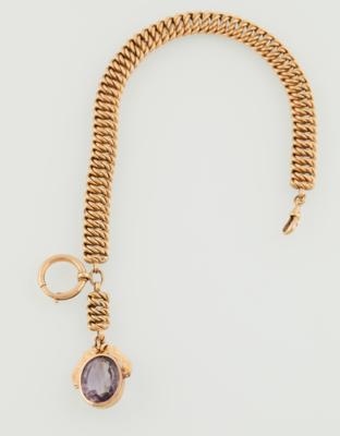 Watch Chain with Amethyst Pendant - Orologi e accessori da uomo