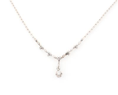 Diamantcollier zus. ca. 1,30 ct - Klenoty