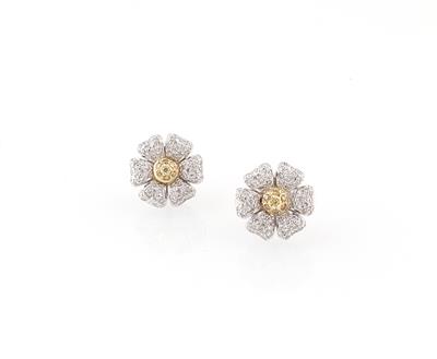 Brillantohrstecker "Blumen" zus. ca. 1,75 ct - Diamantschmuck