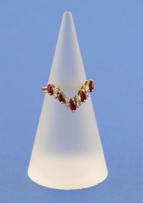 Diamant Rubin Ring - Gioielli