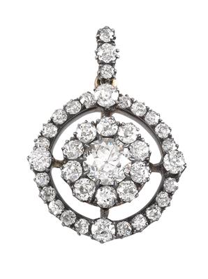 A diamond pendant, total weight ca. 4,80 ct - Klenoty