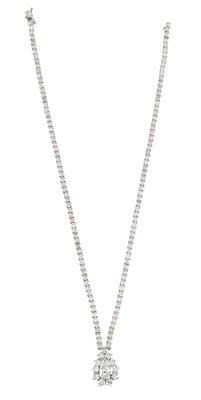 A diamond necklace, total weight 15,48 ct - Klenoty