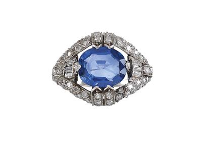 A ring with untreated sapphire ca. 2,50 ct - Jewellery