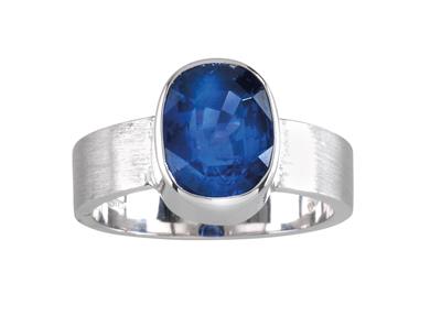 Ring mit unbehandeltem Saphir ca. 3,85 ct - Juwelen