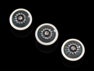 3 diamond buttons - Jewellery