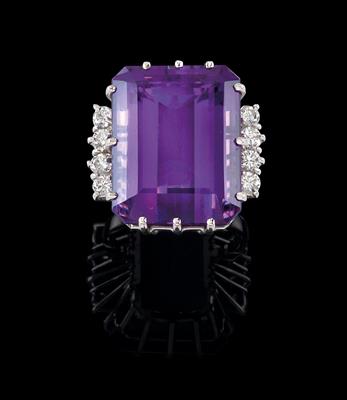 An amethyst ring c. 24 ct - Klenoty