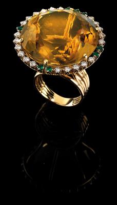 A citrine and brilliant ring - Klenoty