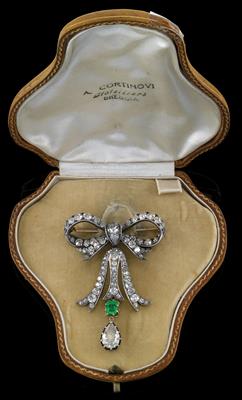 A diamond brooch total weight c. 11 ct - Klenoty