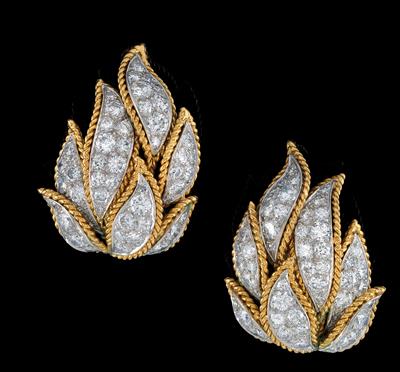 A pair of Van Cleef & Arpels brilliant ear clips total weight c. 5.50 ct - Klenoty