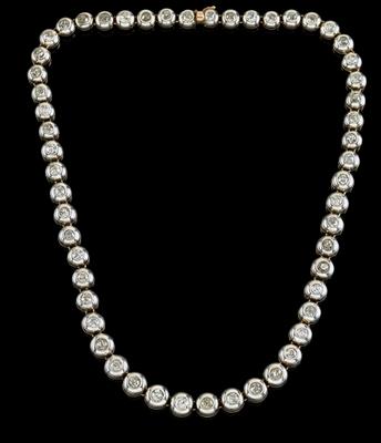 An old-cut diamond necklace, total weight ca. 15 ct - Klenoty