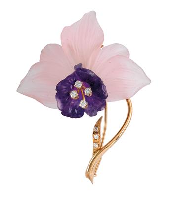 A floral brooch - Orchid - Klenoty
