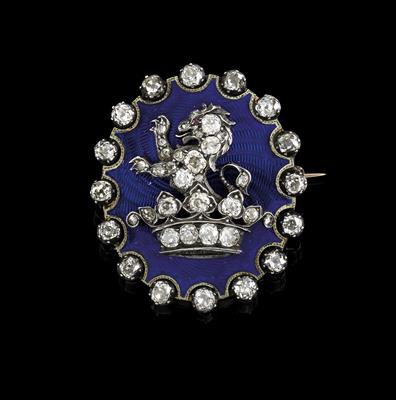A diamond brooch, total weight ca. 3 ct - Jewellery