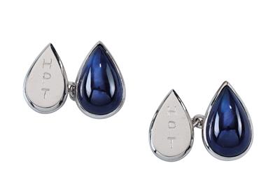 A pair of Sabbadini sapphire cufflinks - Jewellery