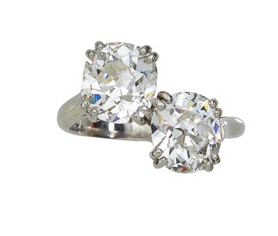 Chaumet Toi et Moi Altschliff brillantring zus. ca. 3,20 ct - Juwelen