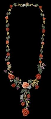 A brilliant and coral necklace - Klenoty