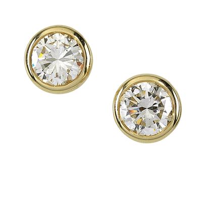 A pair of brilliant ear studs, total weight c. 1.60 ct - Klenoty