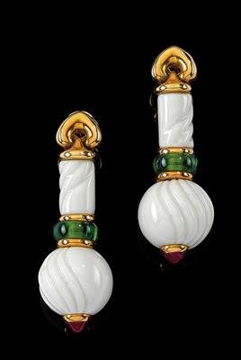 Bulgari Ohrclipsgehänge Serie Keramik - Juwelen