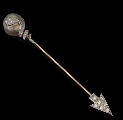 An Oriental pearl brooch - Klenoty
