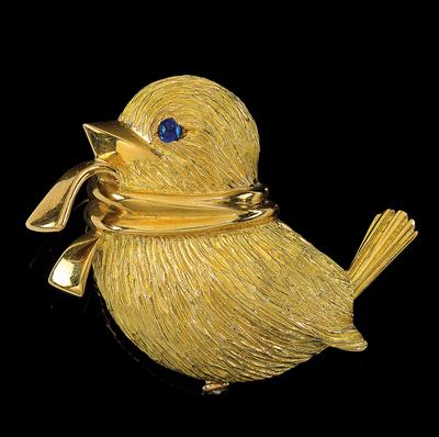 A Van Cleef & Arpels sapphire brooch in the shape of a bird - Klenoty