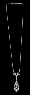 A diamond necklace, total weight c. 1.10 ct - Jewellery