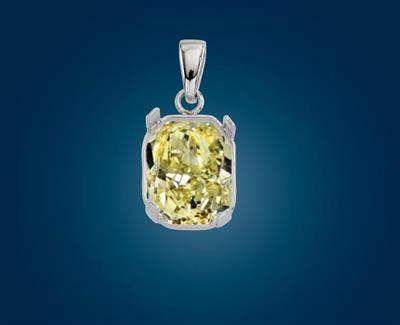 A fancy light brownish yellow natural diamond pendant 10.01 ct - Jewellery