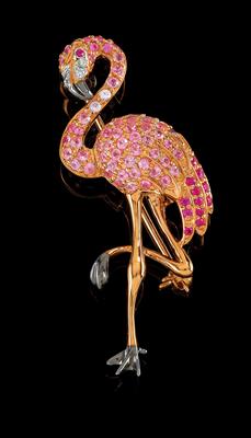 Brosche Flamingo - Juwelen