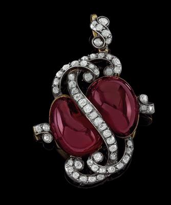 Diamant Granatanhänger - Juwelen