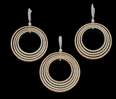 A brilliant jewellery set, total weight 3.84 ct - Jewellery