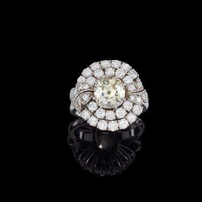 A brilliant and old-cut diamond ring total weight c. 4.10 ct - Gioielli