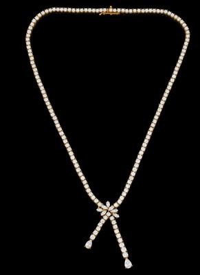 Diamantcollier zus. ca.15,10 ct - Juwelen