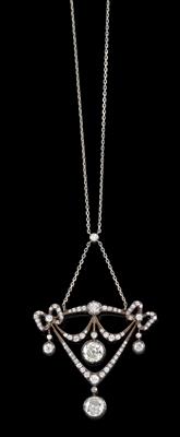 A diamond necklace total weight c. 3.30 ct - Klenoty