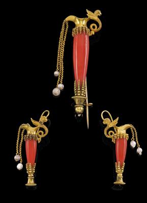 A coral jewellery set - Klenoty