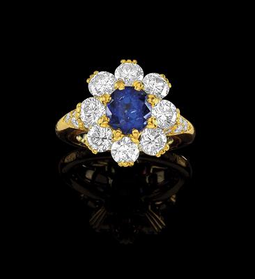 Van Cleef  &  Arpels Ring mit unbehandeltem Saphir ca. 2,60 ct - Juwelen
