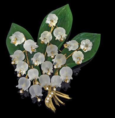 A floral brooch, Lillies-of-the-Valley - Klenoty
