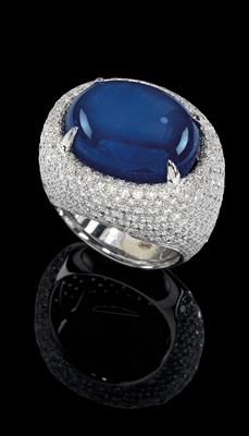 A star sapphire ring 29,71 ct - Gioielli